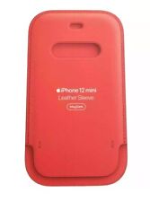 Usado, (1) Capa de couro Apple iPhone Mini fechada nova com etiquetas com produto MagSafe vermelha comprar usado  Enviando para Brazil