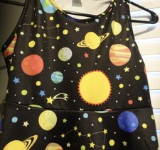 Vestido Celestial Feminino Tamanho XL/10-13 Stars Planet Galaxy Preto comprar usado  Enviando para Brazil