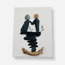 Couple pebble art for sale  Greenville