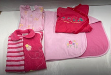 Usado, Cobertor de bebê vintage bordado rosa Carters e três dormentes rosa comprar usado  Enviando para Brazil