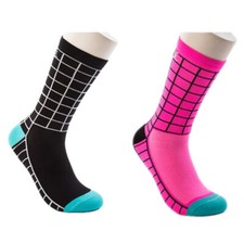 2 pares de meias de ciclismo profissional bicicleta de estrada ciclismo esportes tornozelo meias preto rosa comprar usado  Enviando para Brazil