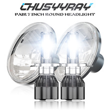 Usado, Par de Faróis de LED Redondos 7" Hi/Lo Feixe Selado Para Chevrolet Chevy Nova 1963-1978 comprar usado  Enviando para Brazil