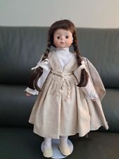 Używany, Stara niemiecka kolekcjonerska porcelanowa lalka Dziewczynka 430 mm na podstawce na sprzedaż  PL