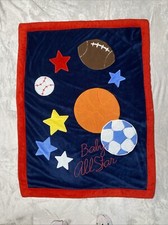 Cobertor de bebê Koala Baby All Star esporte futebol basquete acabamento vermelho azul Sherpa comprar usado  Enviando para Brazil