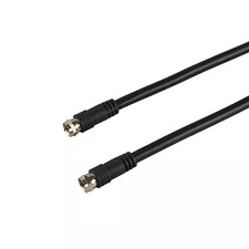 Usado, Conexão de compressão de cabo coaxial quádruplo RG6 calibre 18 preto, certificado na parede. comprar usado  Enviando para Brazil