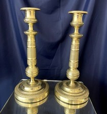 Paire bougeoirs laiton d'occasion  Plombières-les-Bains