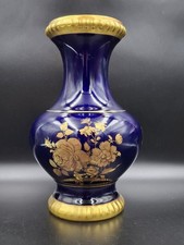 Echt Cobalt Porсellan Vase Gilding 22carat 1950s Germany H22cm Bareuther Waldsas comprar usado Echt Cobalt Porсellan Vase Gilding 22carat 1950s Germany H22cm Bareuther Waldsas comprar usado  Enviando para Brazil