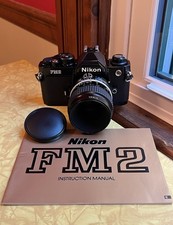 Câmera SLR de Filme 35mm Nikon FM2n Preta com Lente Micro Nikkor 55mm 2.8 + Manual  comprar usado  Enviando para Brazil