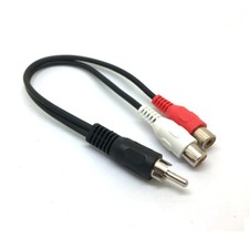 1 RCA macho mono para 2 RCA fêmea divisor de áudio estéreo cabo A/V Y comprar usado 1 RCA macho mono para 2 RCA fêmea divisor de áudio estéreo cabo A/V Y comprar usado  Enviando para Brazil