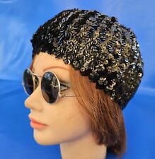 Béret noir sequins d'occasion  Calonne-Ricouart