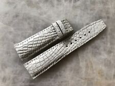 Pulseira de relógio de couro de jacaré de crocodilo branco genuíno 21 mm/18 mm comprar usado  Enviando para Brazil