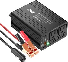 Usado, Inversor de energia 600W para veículos 12v a 110v, conversores duplos de inversores de carro DC para CA comprar usado  Enviando para Brazil