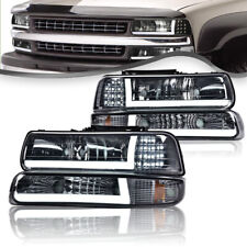 Lente de fumaça LED DRL faróis adequados para 99-02 Chevy Silverado/00-06 Suburban Tahoe comprar usado  Enviando para Brazil
