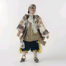Muñeca de porcelana vintage miniatura victoriana vestida 5,5" muñeca masculina única en su clase segunda mano  Embacar hacia Mexico