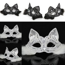 Fantasia de Halloween festa de Natal máscara de renda raposa comprar usado  Enviando para Brazil