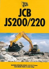 Folheto de equipamento - JCB - JS200 220 - Escavadeira - 1996 (E6755), usado comprar usado  Enviando para Brazil