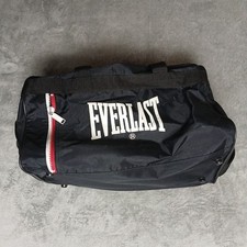 Bolsa esportiva vintage Everlast preta branca vermelha bolsa tote de viagem com zíper bolso, usado comprar usado  Enviando para Brazil
