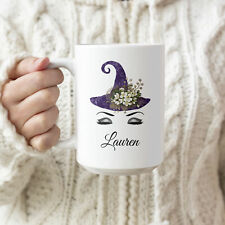 Nombre Personalizado Bruja Floral Taza para Mujeres Niñas - Nombre Personalizado Floral Taza Regalo segunda mano  Embacar hacia Argentina