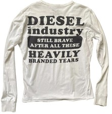 Usado, Camisa masculina vintage Diesel LS média M branca gola redonda casual adulto vintage T comprar usado  Enviando para Brazil