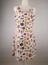 QUENTE! Vestido estampado vintage Clothing Company jardim mistura de rayon Ramie feito em Aus comprar usado  Enviando para Brazil