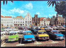 AK Wismar Marktplatz Automobile Trabbi Wartburg Lada, używany na sprzedaż  Wysyłka do Poland