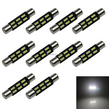 10x Lâmpada de vaidade branca RV T6.3 fusível blub 28MM 6 4014 SMD LED 6614 6614F Z20892 comprar usado  Enviando para Brazil