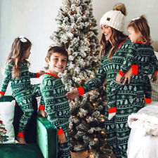 Conjunto de pijama de Natal roupa de dormir pijama mãe pai crianças comprar usado  Enviando para Brazil