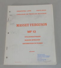 Parts Catalog Massey Ferguson Mf 13 Loyal Manure From 09/1970 segunda mano  Embacar hacia Mexico