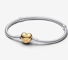 Autêntica pulseira de corrente de cobra com fecho de coração de dois tons PANDORA Moments 568707C00 comprar usado Autêntica pulseira de corrente de cobra com fecho de coração de dois tons PANDORA Moments 568707C00 comprar usado  Enviando para Brazil