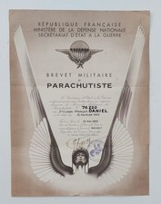 Diplôme brevet parachutiste d'occasion  Rueil-Malmaison
