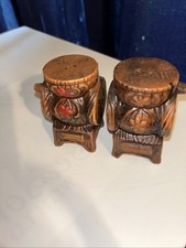 Par de moedor de café vintage cerâmica madeira aparência sal e pimenta B30#5 comprar usado  Enviando para Brazil