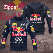 Nowa bluza z kapturem Red Bull Zipper z nadrukiem 3D Kolarstwo Motocykl Męska odzież sportowa na sprzedaż  Wysyłka do Poland