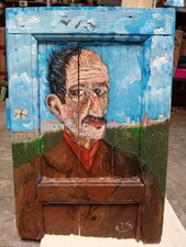 Quadro ligabue legno usato  Spoleto