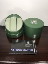 Caixa de exibição de relógio CITIZEN Eco-Drive verde vazia completa apenas com livreto comprar usado  Enviando para Brazil