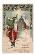 Embossed postcard santa d'occasion  Expédié en Belgium