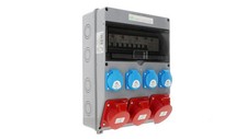 Rozdzielnica budowlana 32A/5 + 2*16A/5 + 4*GS 230V + zabezpieczenie + różnikówka na sprzedaż  PL