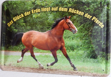 Blechschild pferd glück gebraucht kaufen  Deutschland