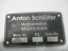 Typenschild anton schlüter gebraucht kaufen  Goch