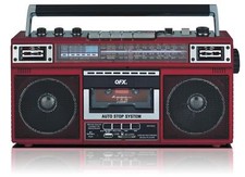 Boombox Bluetooth QFX J-220BT com rádio de 4 bandas, microfone embutido - Vermelho comprar usado  Enviando para Brazil
