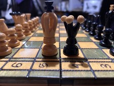 Vintage wooden chess for sale  LEEDS