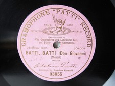 Usado, 78rpm ADELINA PATTI sings DON GIOVANNI (Mozart) - G&T London 1905 comprar usado  Enviando para Brazil