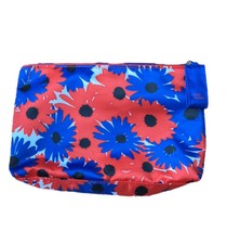 NOVA Bolsa de Maquiagem Estee Lauder Azul Vermelha Flor Necessaire Zíper comprar usado  Enviando para Brazil