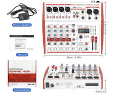 Mixer de áudio 6 canais com 99 efeitos sonoros para PC console de mixagem de som USB comprar usado  Enviando para Brazil