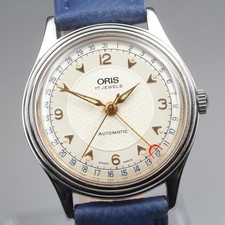 [Perto de ESTADO PERFEITO] ORIS 7403-40B ponteiro data prata relógio automático masculino cal.574 JAPÃO comprar usado  Enviando para Brazil