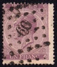 W1562 belgium 1865 d'occasion  Expédié en Belgium