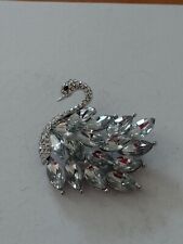 Swan brooch. sparkly for sale  BRADFORD