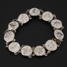 vintage siam silver bracelet for sale  USA