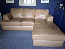 Tan leather sofa for sale  BROMLEY