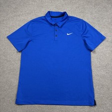 Usado, Camisa polo masculina Nike tamanho G gola azul manga curta bordada Swoosh golfe comprar usado  Enviando para Brazil