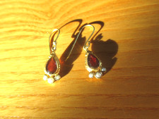 garnet earrings for sale  CHICHESTER
